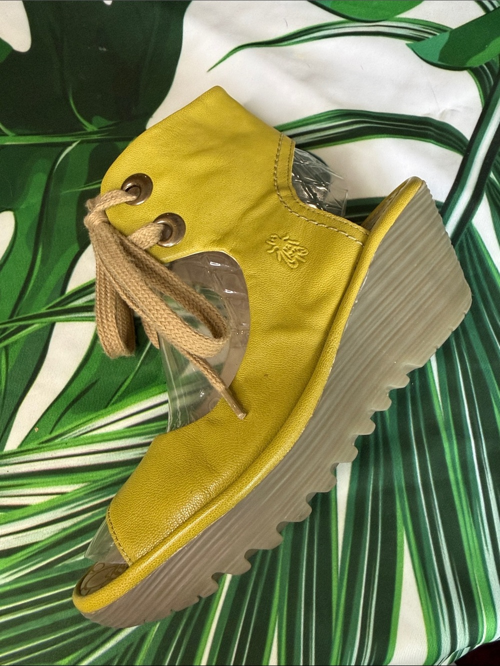Women’s Yellow Lace-Up Open-Toe Sandal — Comfortable Summer Walk